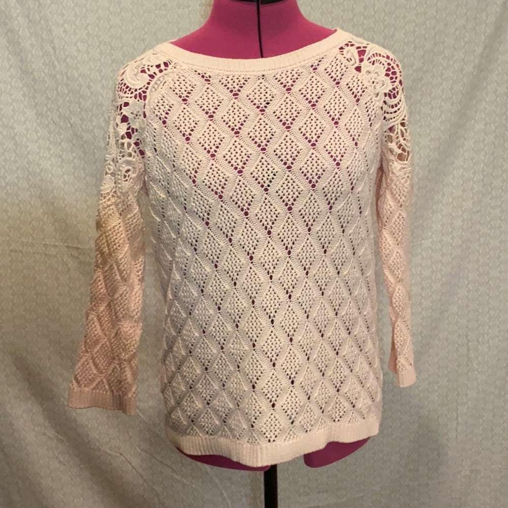 Pink Lace Sweater